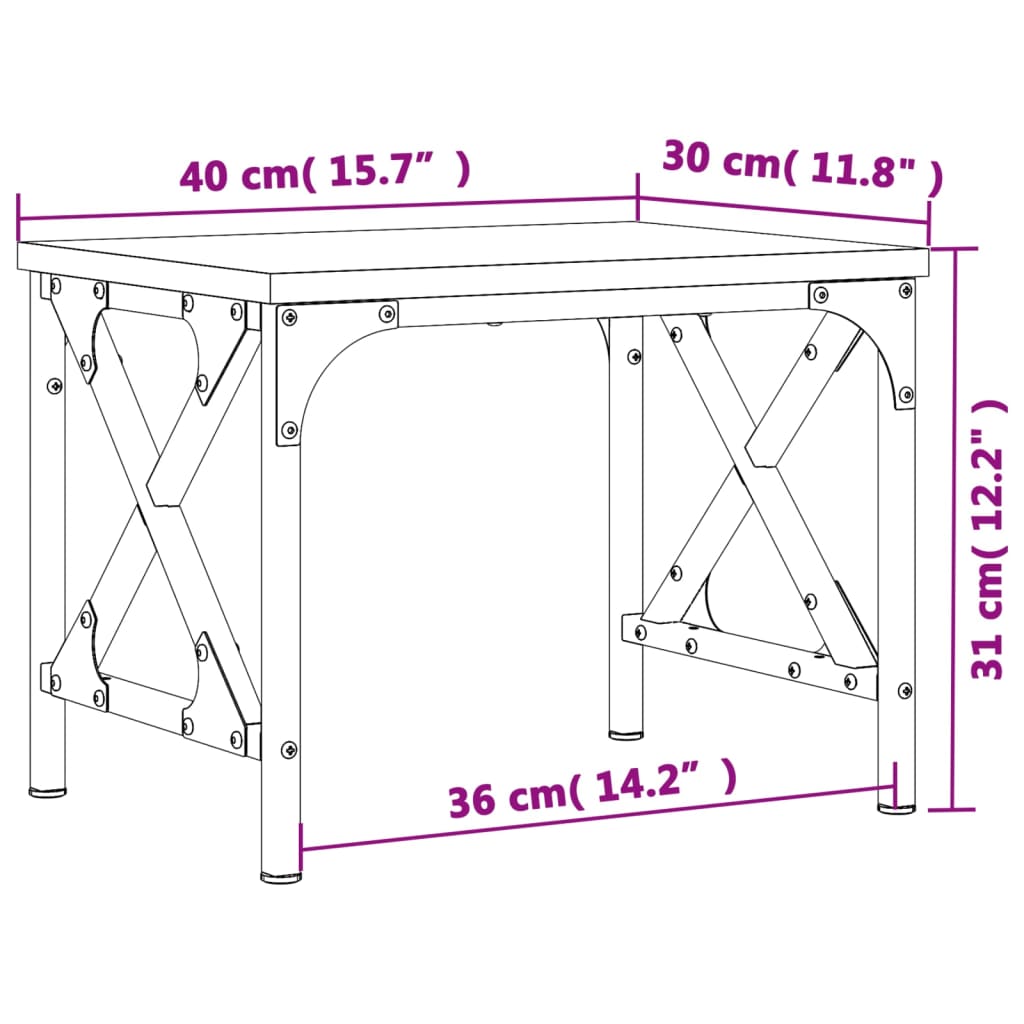 Synthetisierter Holzdrucker -Stütze Grau Nexus Sonoma 40x30x31 cm