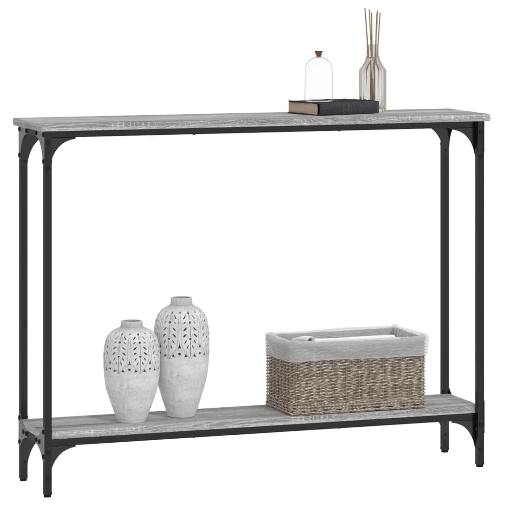 Sonoma Gray Engineering Wood console 100x22.5x75 cm