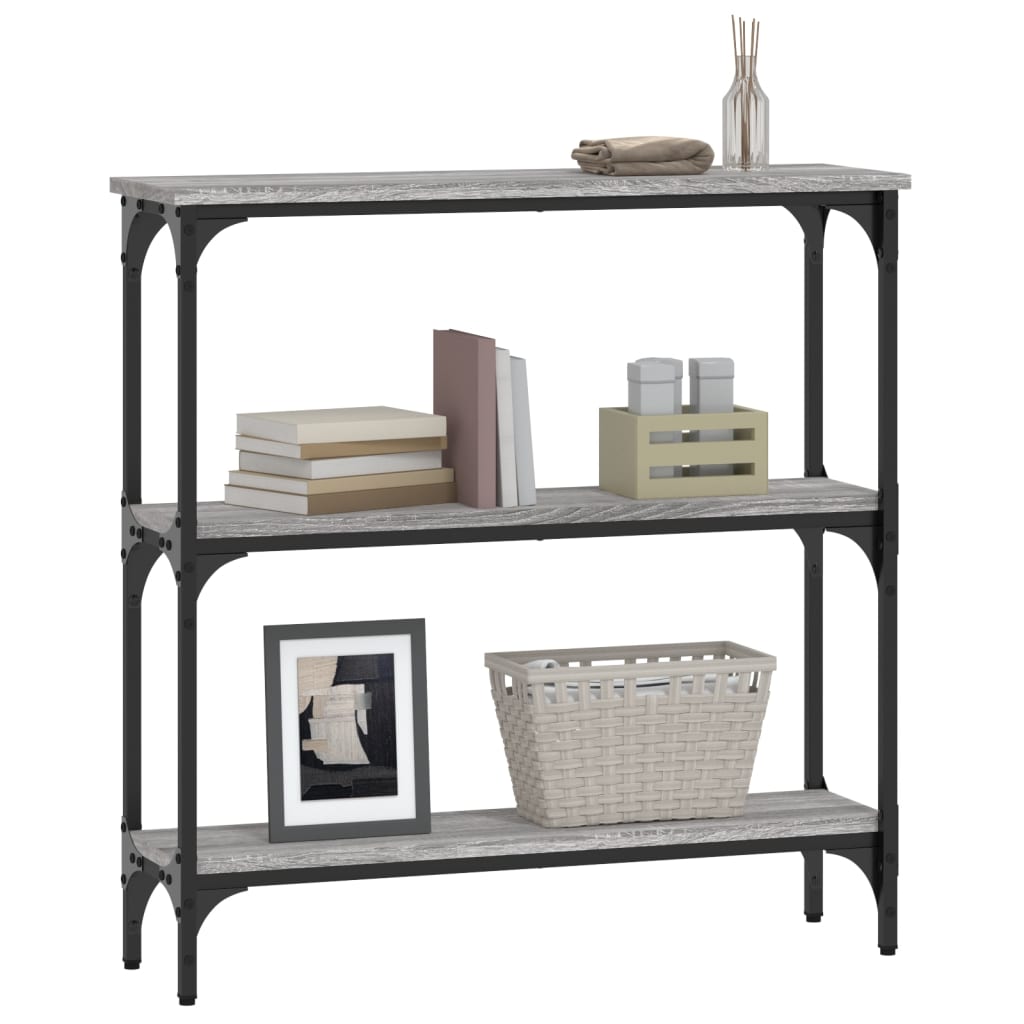 Sonoma Grey Engineering Wood Console 75x22.5x75 cm