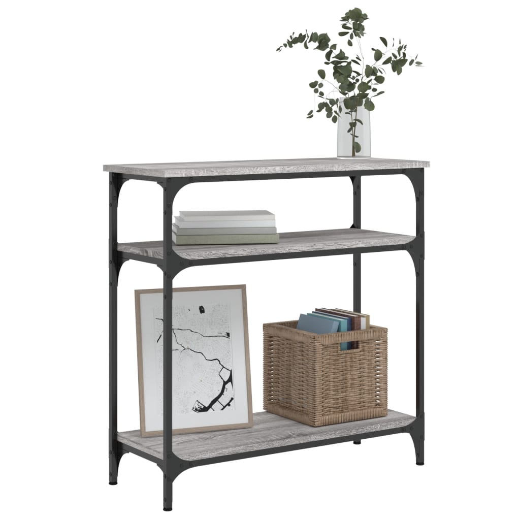 Sonoma Grey Engineering Wood Console 75x29x75 cm