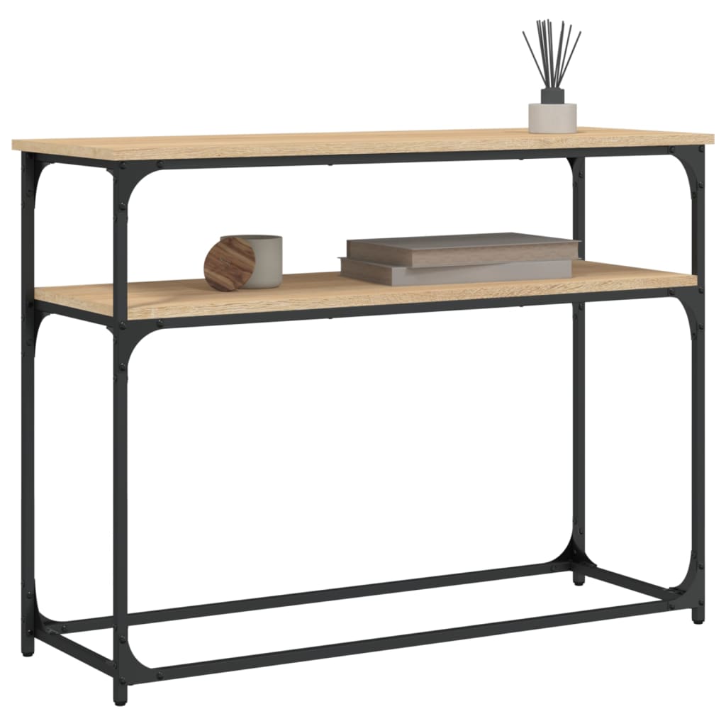 Mesa consola madera de ingeniería roble Sonoma 100x35,5x75 cm