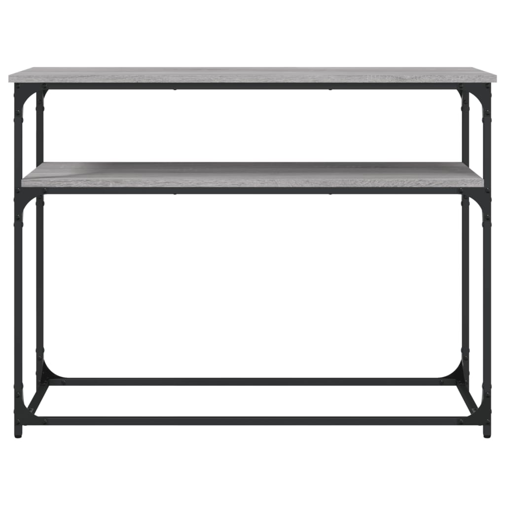 Mesa consola madera de ingeniería gris Sonoma 100x35,5x75 cm vidaXL