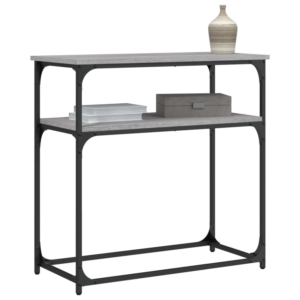 Mesa consola madera de ingeniería gris Sonoma 75x35,5x75 cm - Vetonek