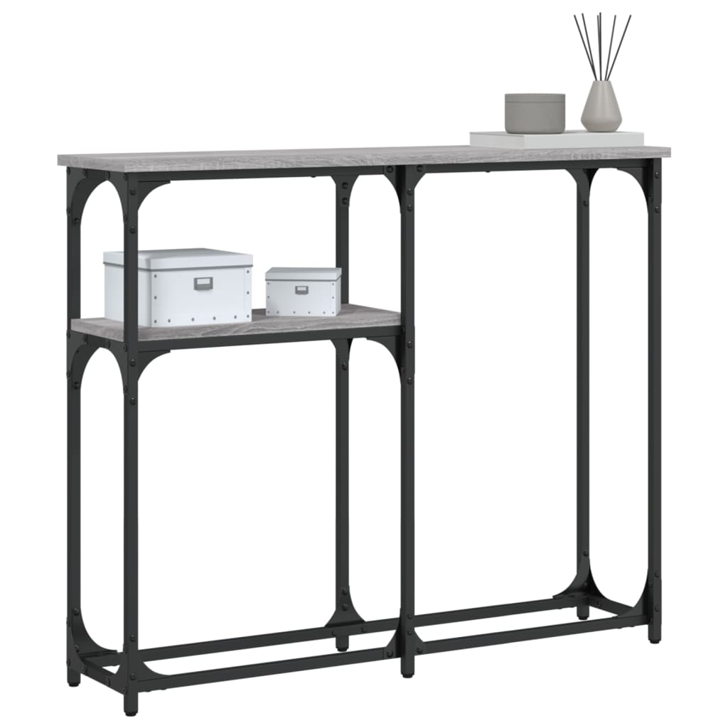 Sonoma Grey Engineering Wood Console 90x22.5x75 cm