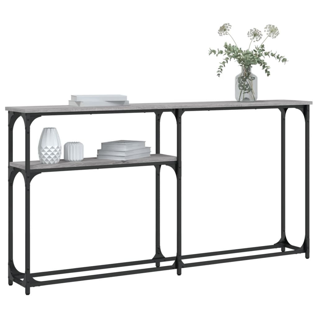 Sonoma Gray Engineering Wood Console 145x22.5x75 cm