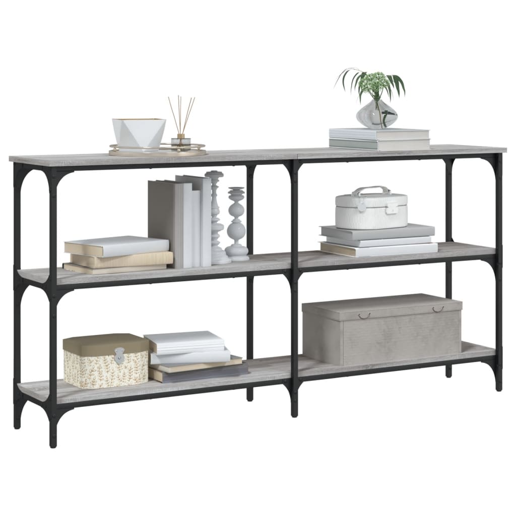 Sonoma Gray Engineering Wood Console 150x29x75 cm