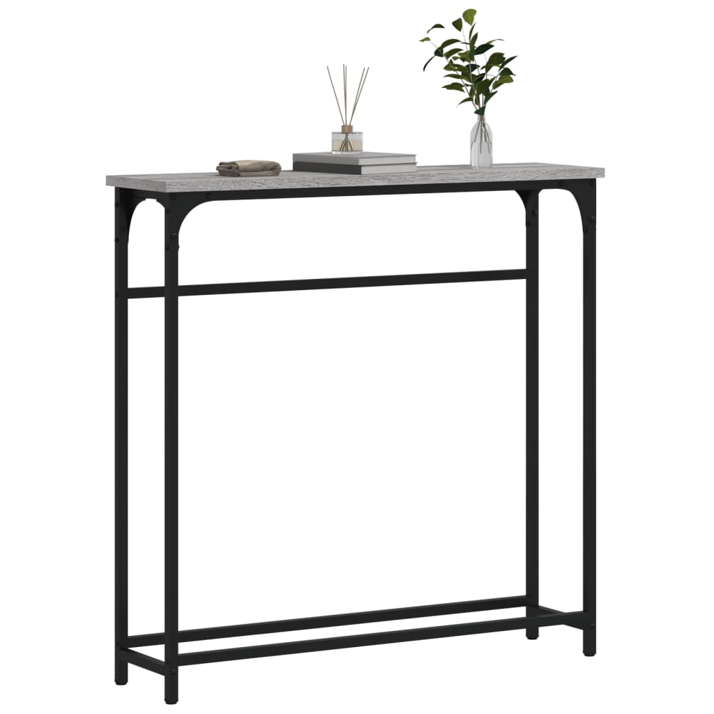 Sonoma Gray Engineering Wood Console 75x19.5x75 cm