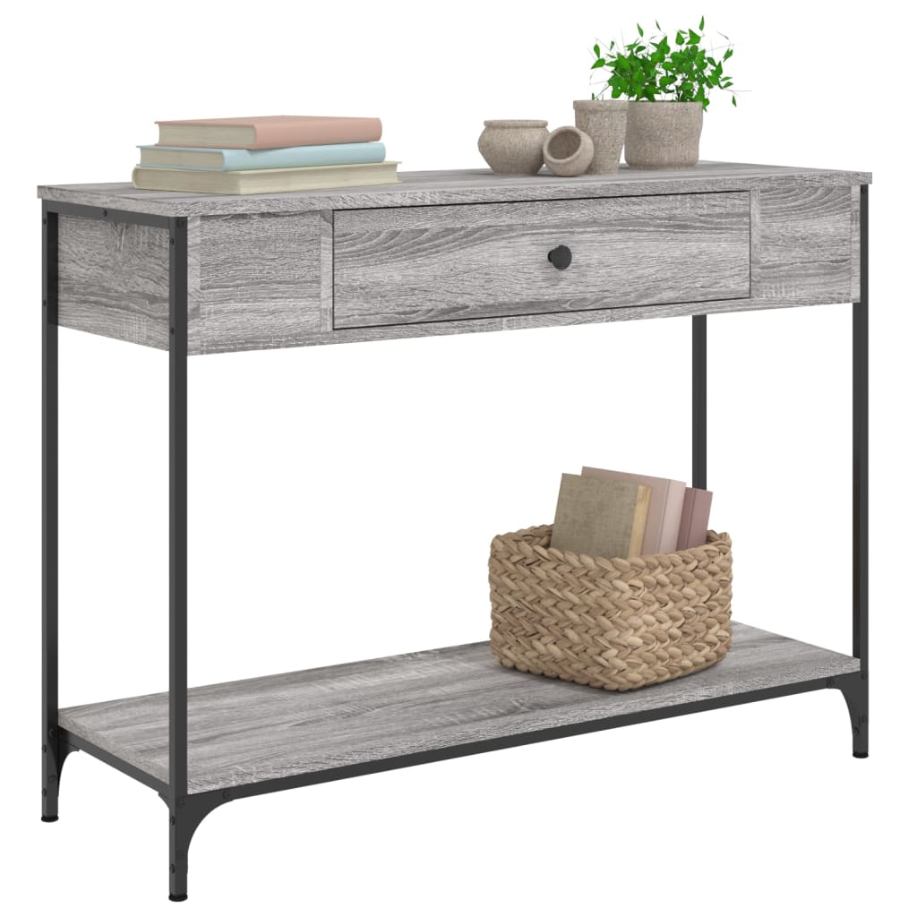 Sonoma Gray Engineering Wood console 100x34,5x75 cm