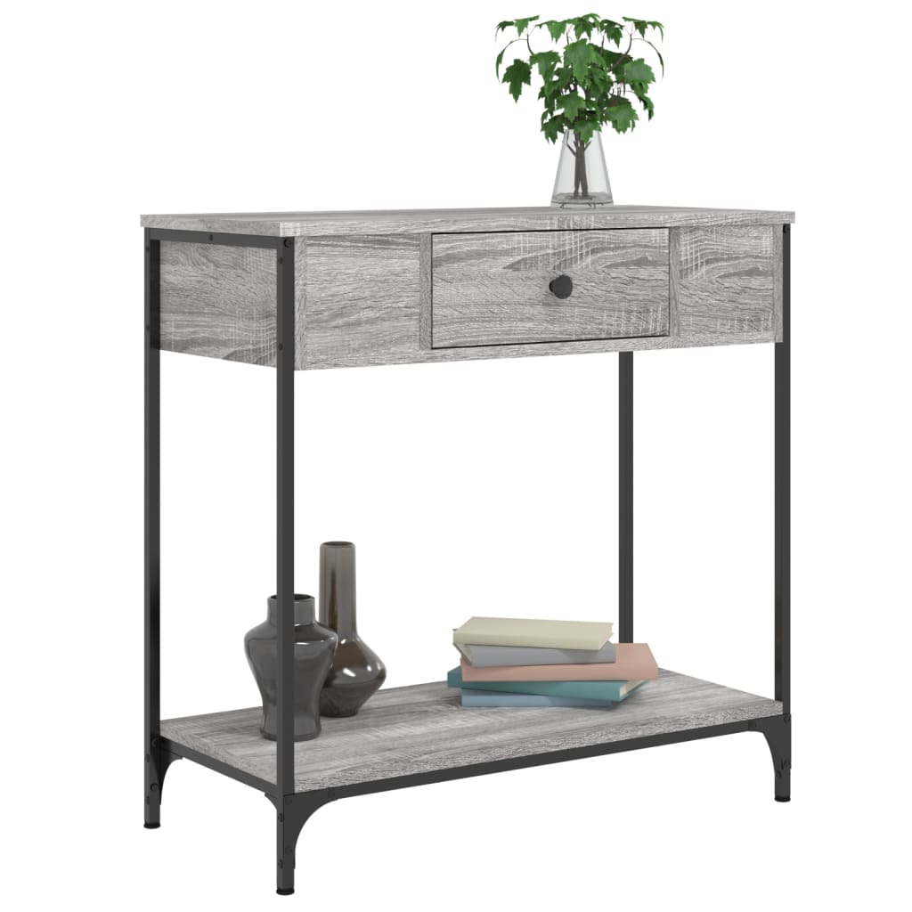 Sonoma Grey Engineering Wood Console 75x34,5x75 cm