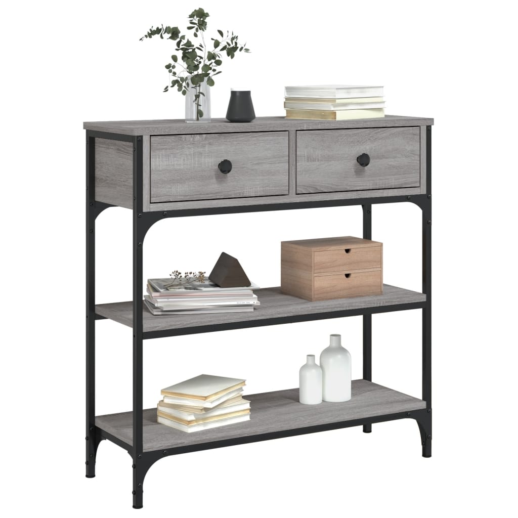 Sonoma Gray Engineering Wood Console 72.5x25x75 cm