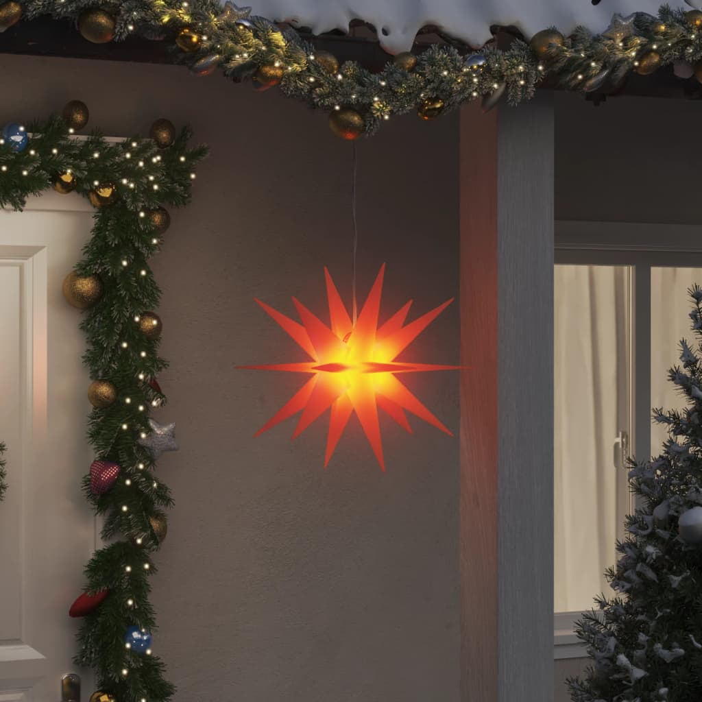 Vetonek Lámpara de Navidad con LED plegable roja 43 cm