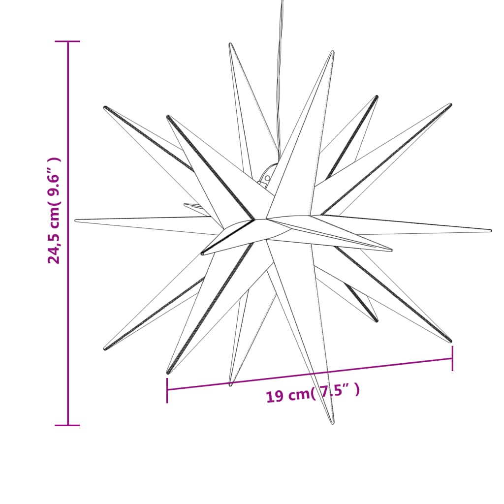 Faltbare LED -Weihnachtslampen 3 gelbe Einheiten