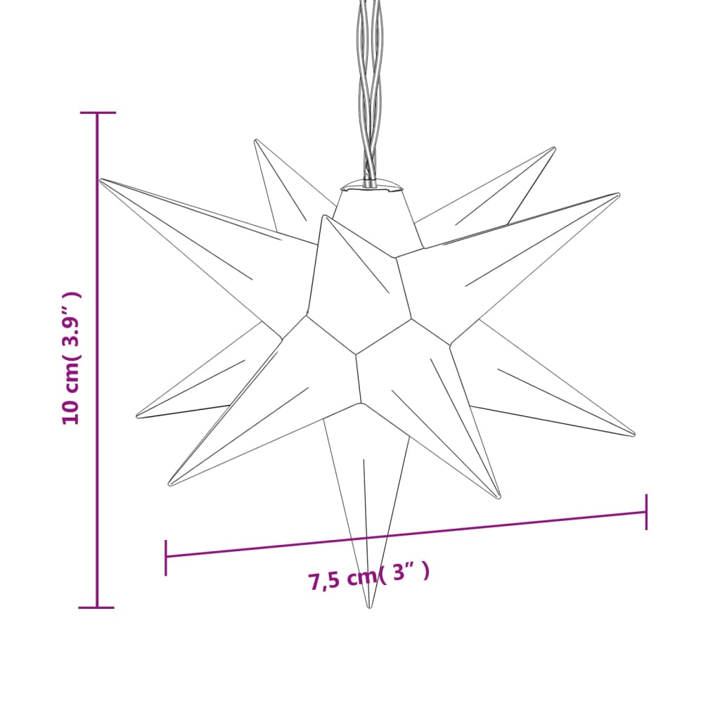 Weihnachtslampe 10 Weiße LEDs 10 cm