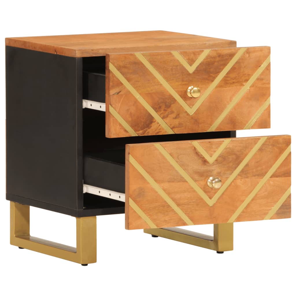 Mango Sound et noir - Table de chevet en bois de Mango