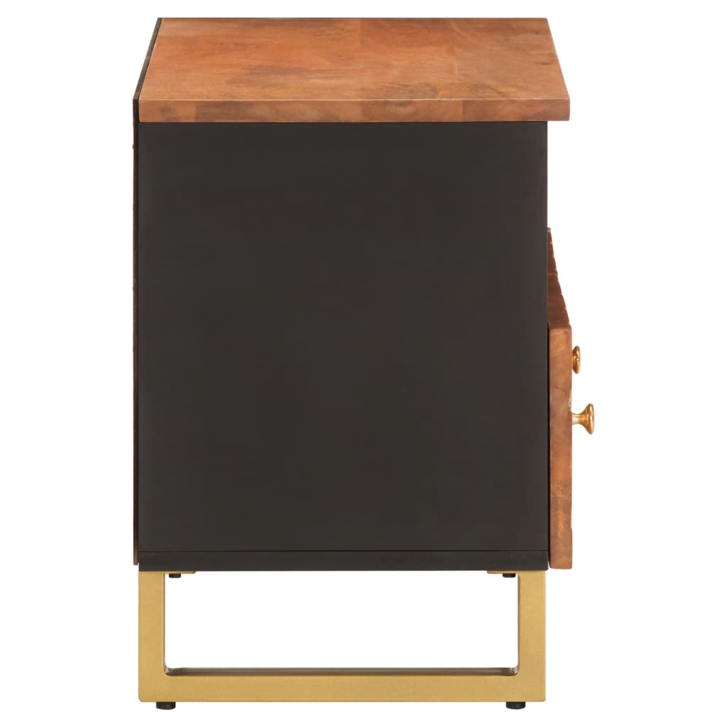 Mueble de TV madera de mango marrón negro 70x33,5x46 cm vidaXL