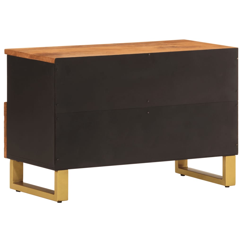 Mueble de TV madera de mango marrón negro 70x33,5x46 cm vidaXL