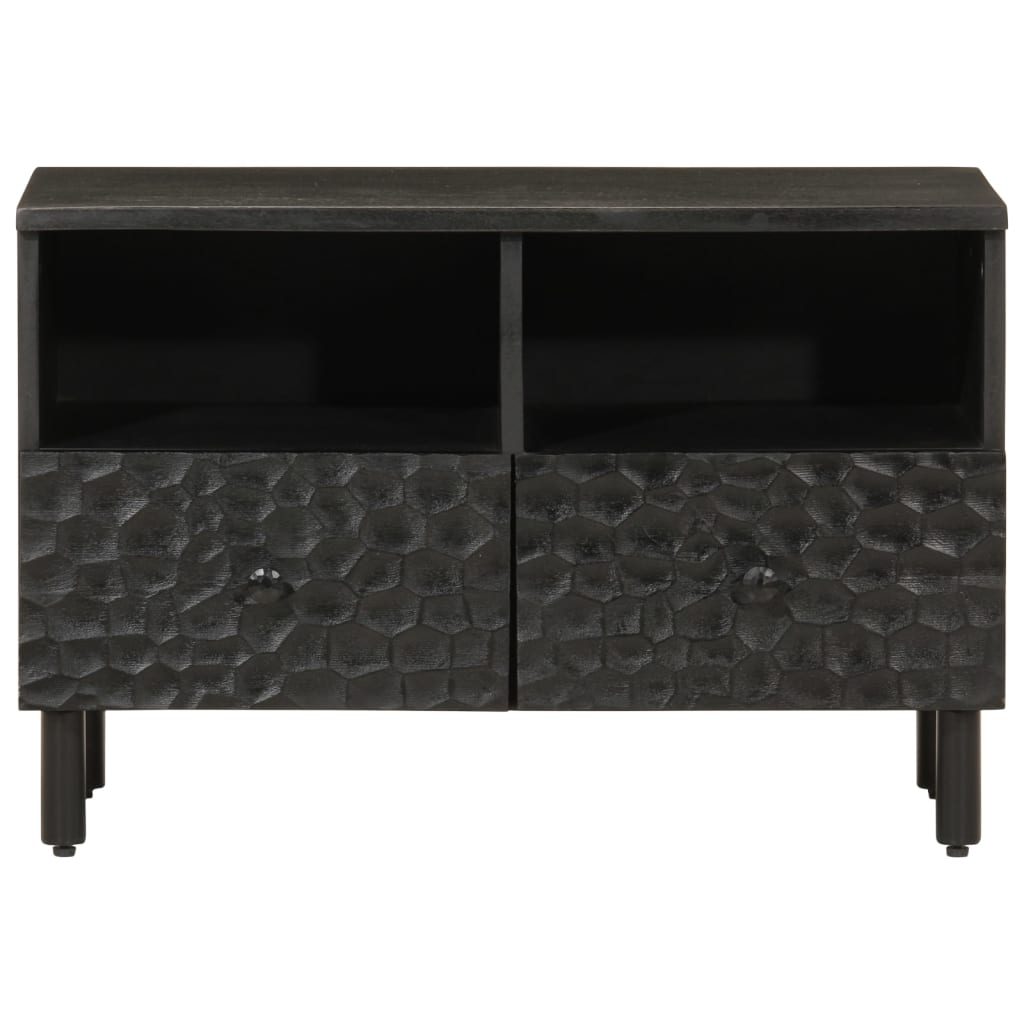 Black Mango Wood Wood TV furniture 70x33x46 cm