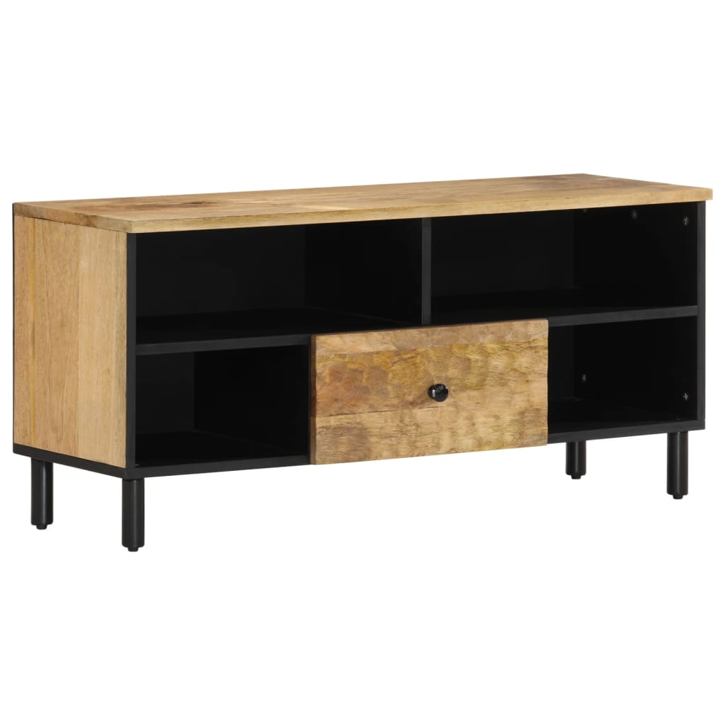 Vetonek Mueble de TV madera maciza de mango 100x33x46 cm