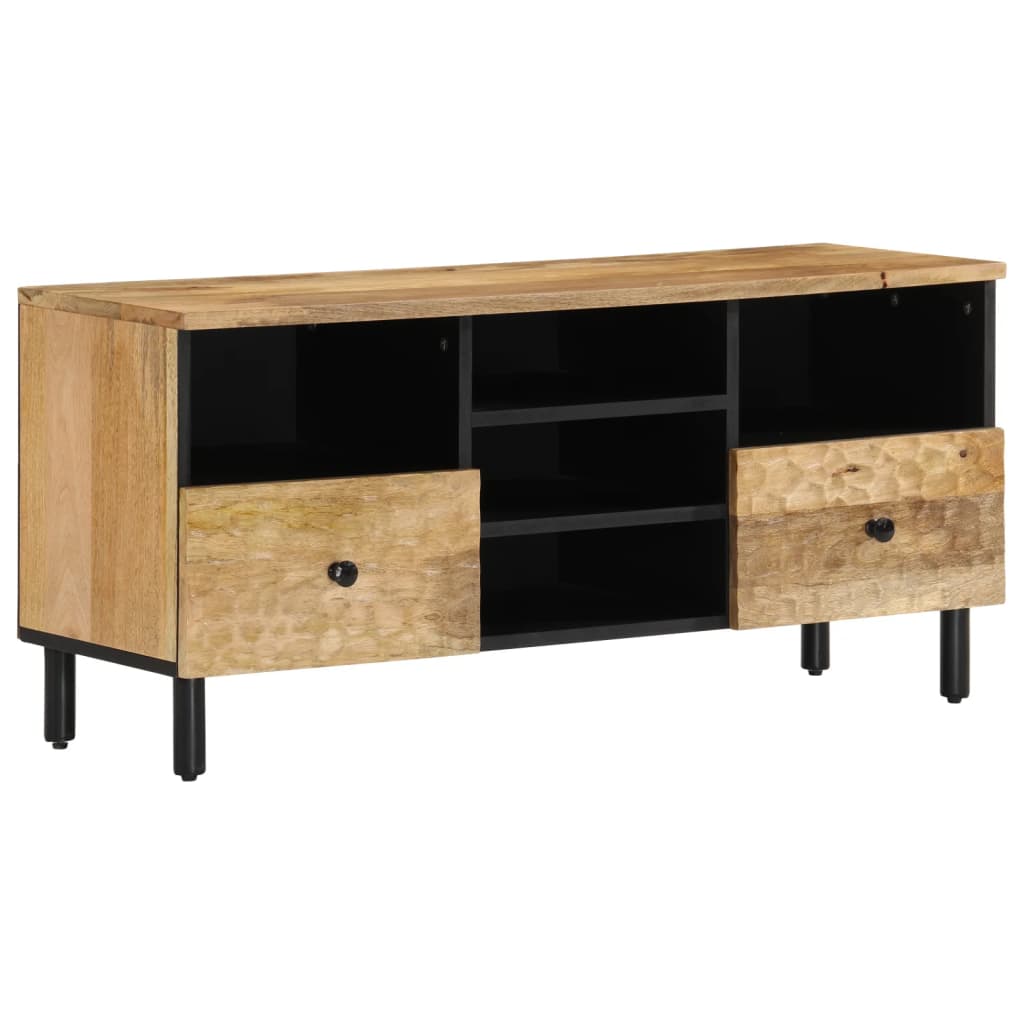 Vetonek Mueble de TV madera maciza de mango 100x33x46 cm