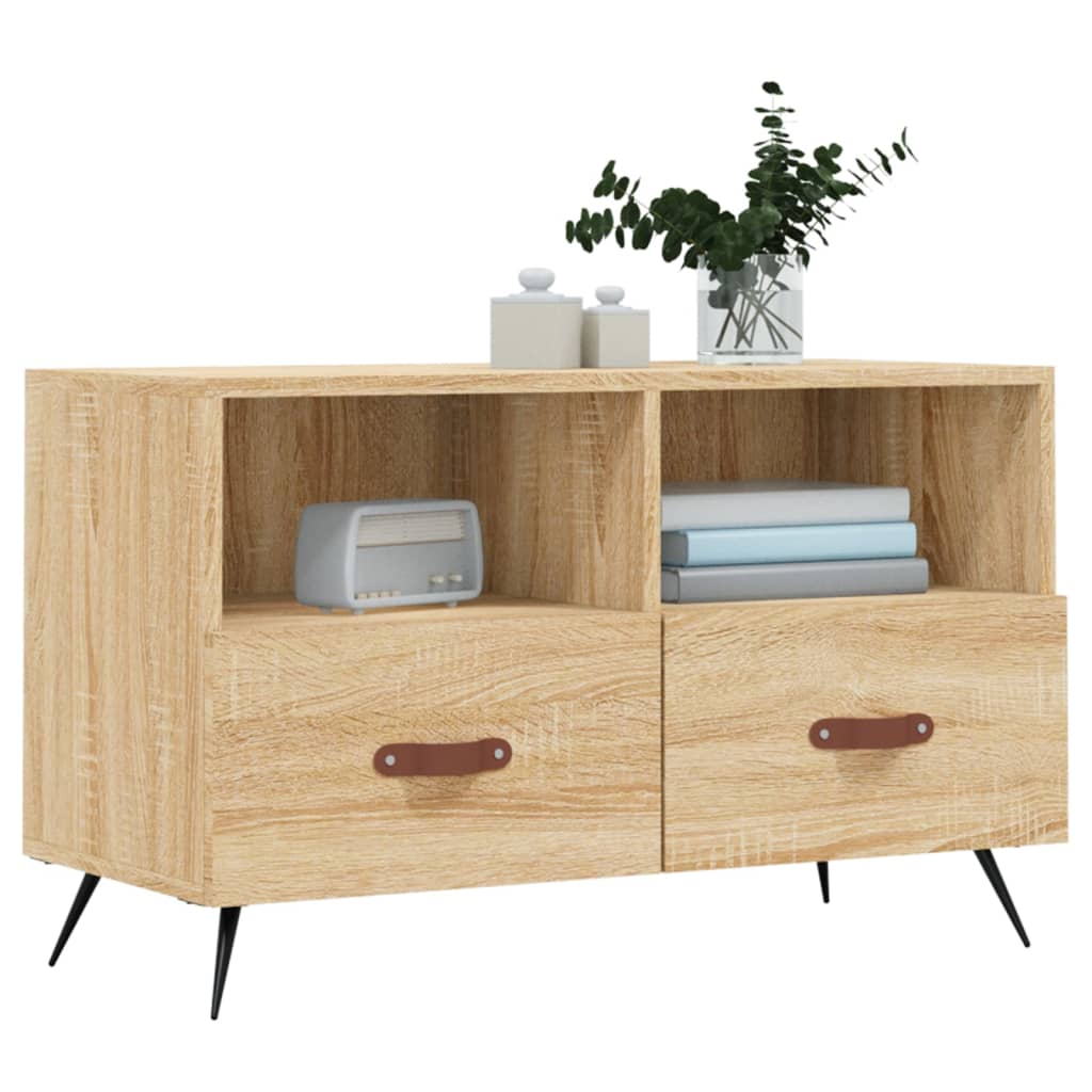 TV furniture Smoked oak 80x36x50 cm