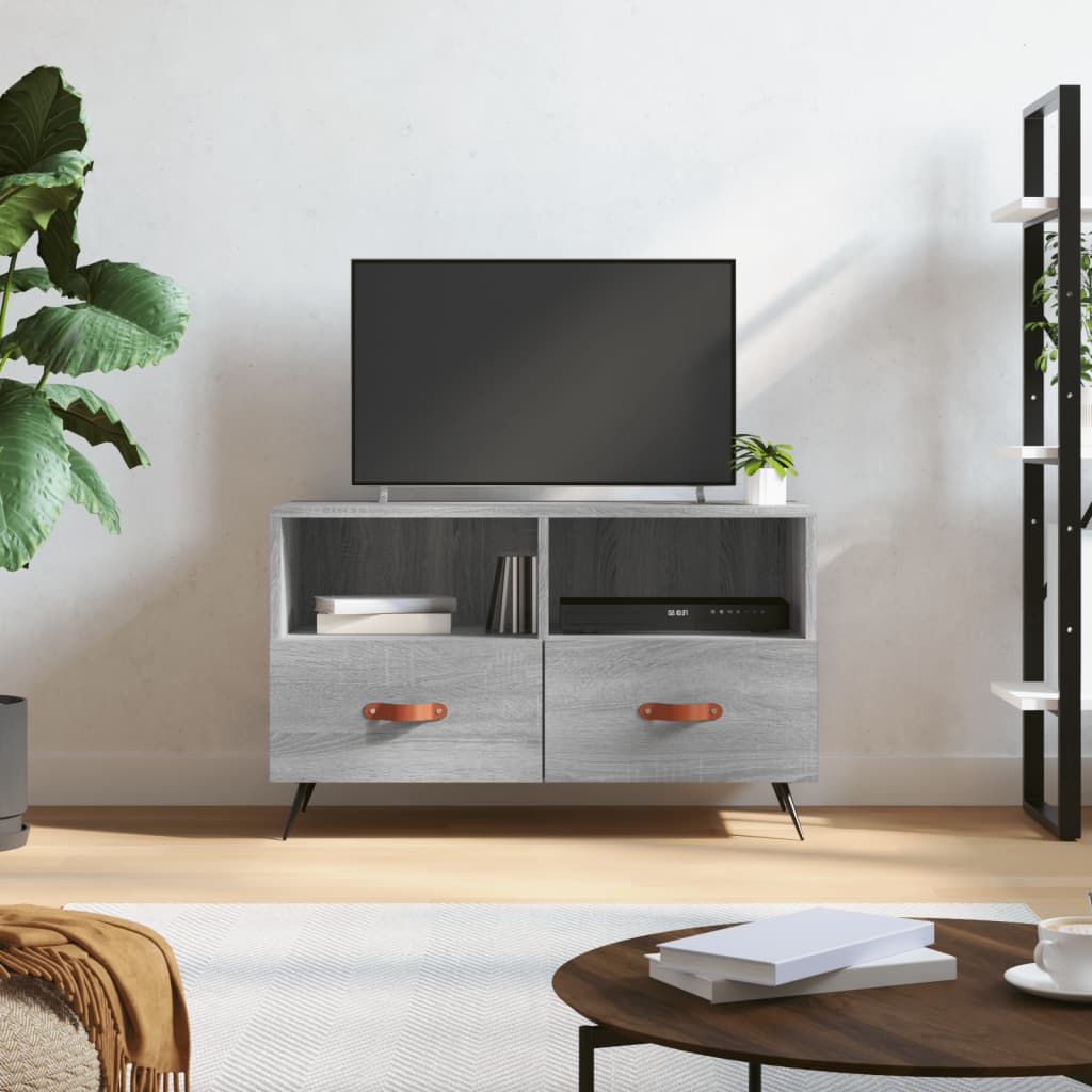 Vetonek Mueble de TV madera de ingeniería gris Sonoma 80x36x50 cm