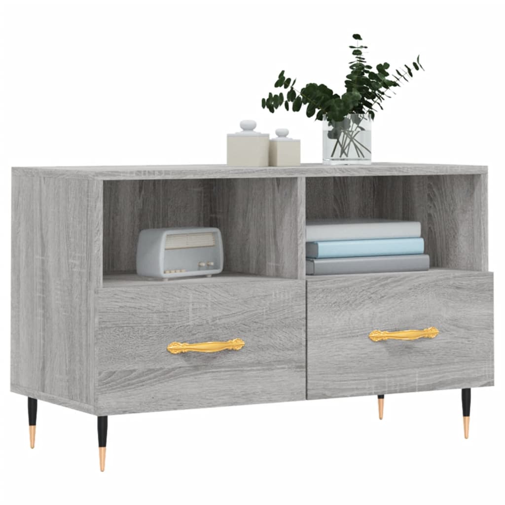 Mueble de TV madera de ingeniería gris Sonoma 80x36x50 cm