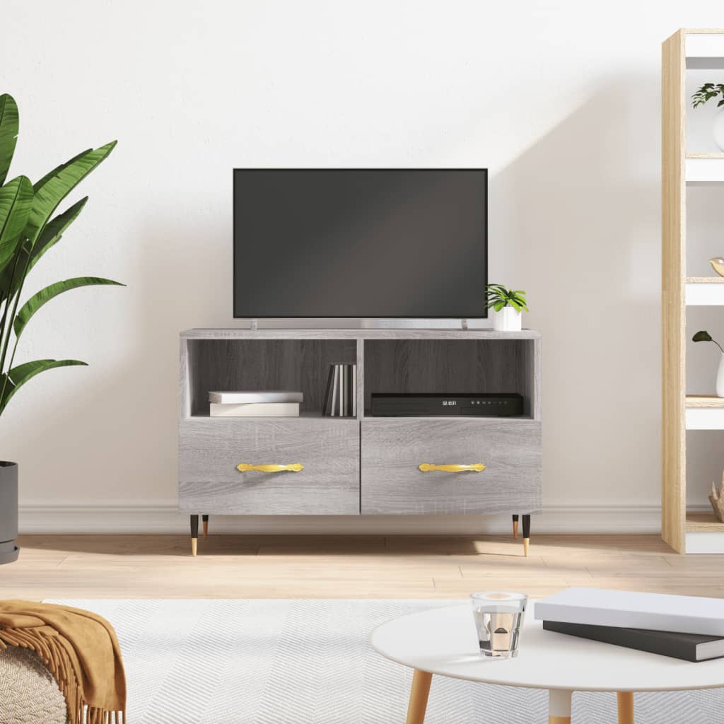 Vetonek Mueble de TV madera de ingeniería gris Sonoma 80x36x50 cm