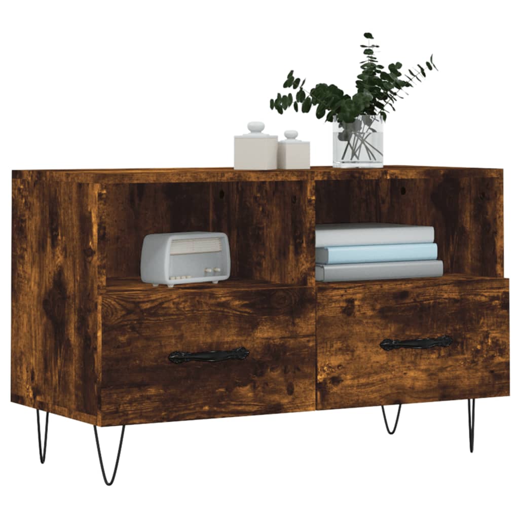 TV furniture Smoked oak 80x36x50 cm