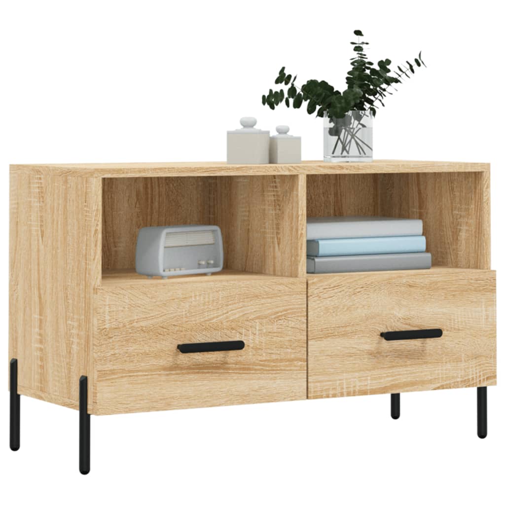 TV furniture Smoked oak 80x36x50 cm