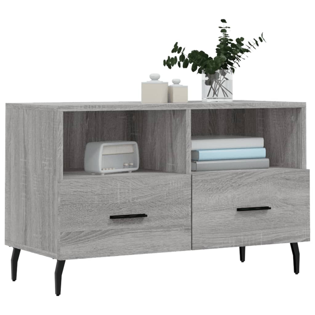 Mueble de TV madera de ingeniería gris Sonoma 80x36x50 cm