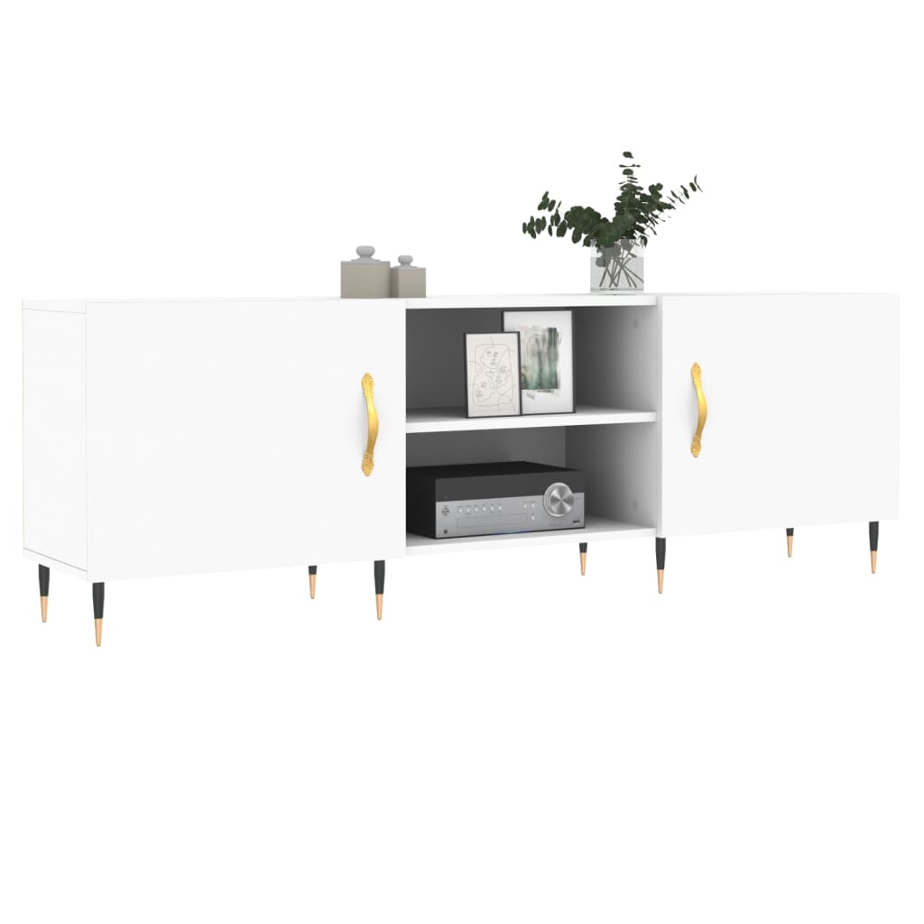 TV furniture white engineering wood 150x30x50 cm