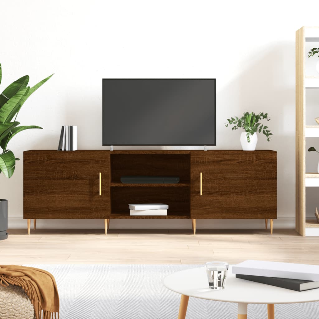 Vetonek Mueble de TV madera de ingeniería roble marrón 150x30x50 cm