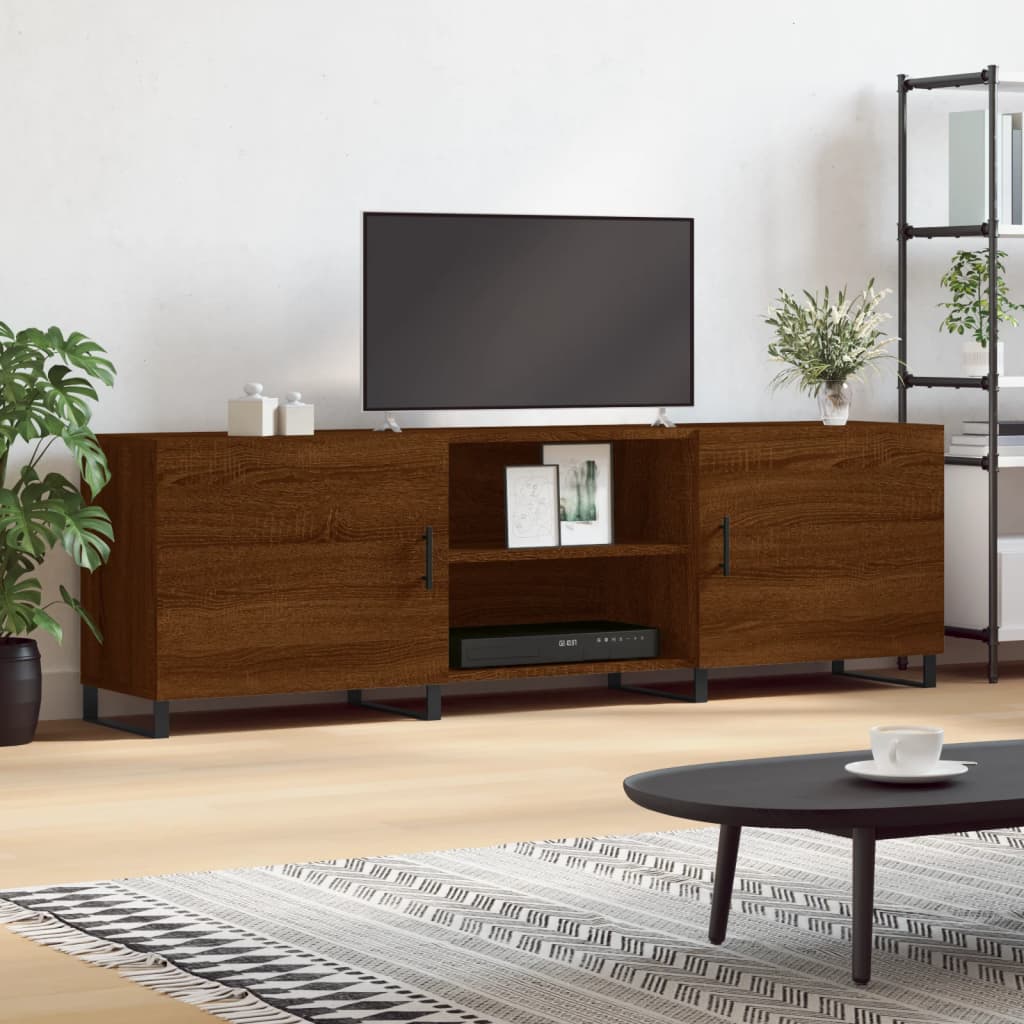 Vetonek Mueble de TV madera de ingeniería roble marrón 150x30x50 cm