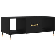 Mesa de centro madera contrachapada negro 102x50x40 cm V7382 Vetonek