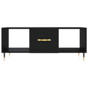 Mesa de centro madera contrachapada negro 102x50x40 cm V7382 Vetonek