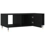 Mesa de centro madera contrachapada negro 102x50x40 cm V7382 Vetonek