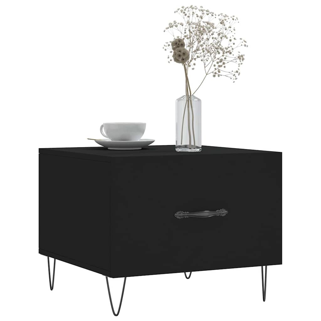 Tables centrales 2 Uds Black Engineering Wood 50x50x40 cm