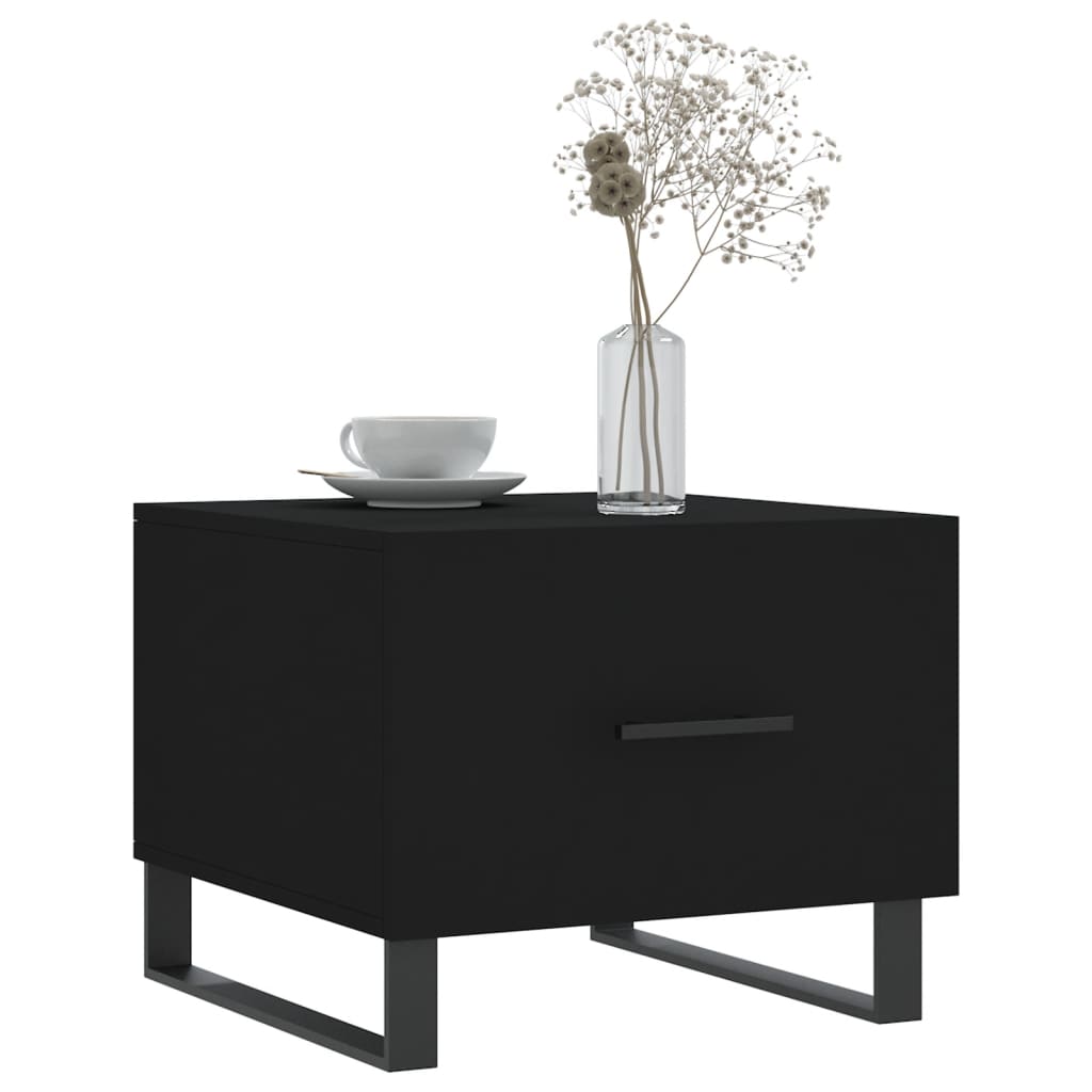 Tables centrales 2 Uds Black Engineering Wood 50x50x40 cm