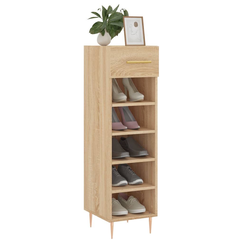 Zapatero madera de ingeniería roble Sonoma 30x35x105 cm