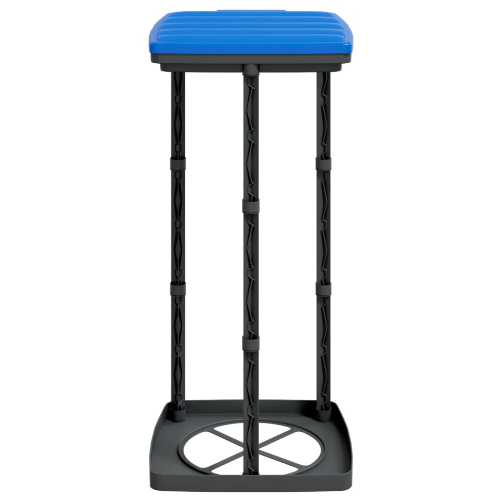 Soportes para bolsas de basura 2 uds PP negro y azul 60 L vidaXL