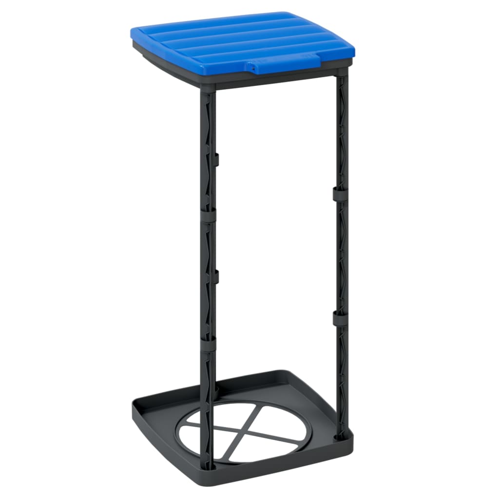 Soportes para bolsas de basura 2 uds PP negro y azul 60 L vidaXL