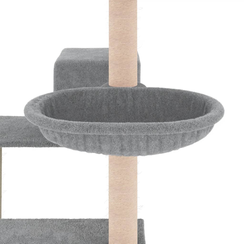 Rascador para gatos con postes de sisal gris claro 82,5 cm - Vetonek