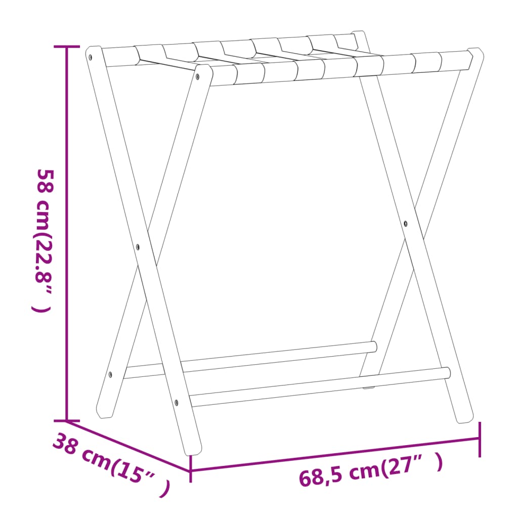 Soporte para maletas bambú 68,5x38x58 cm vidaXL