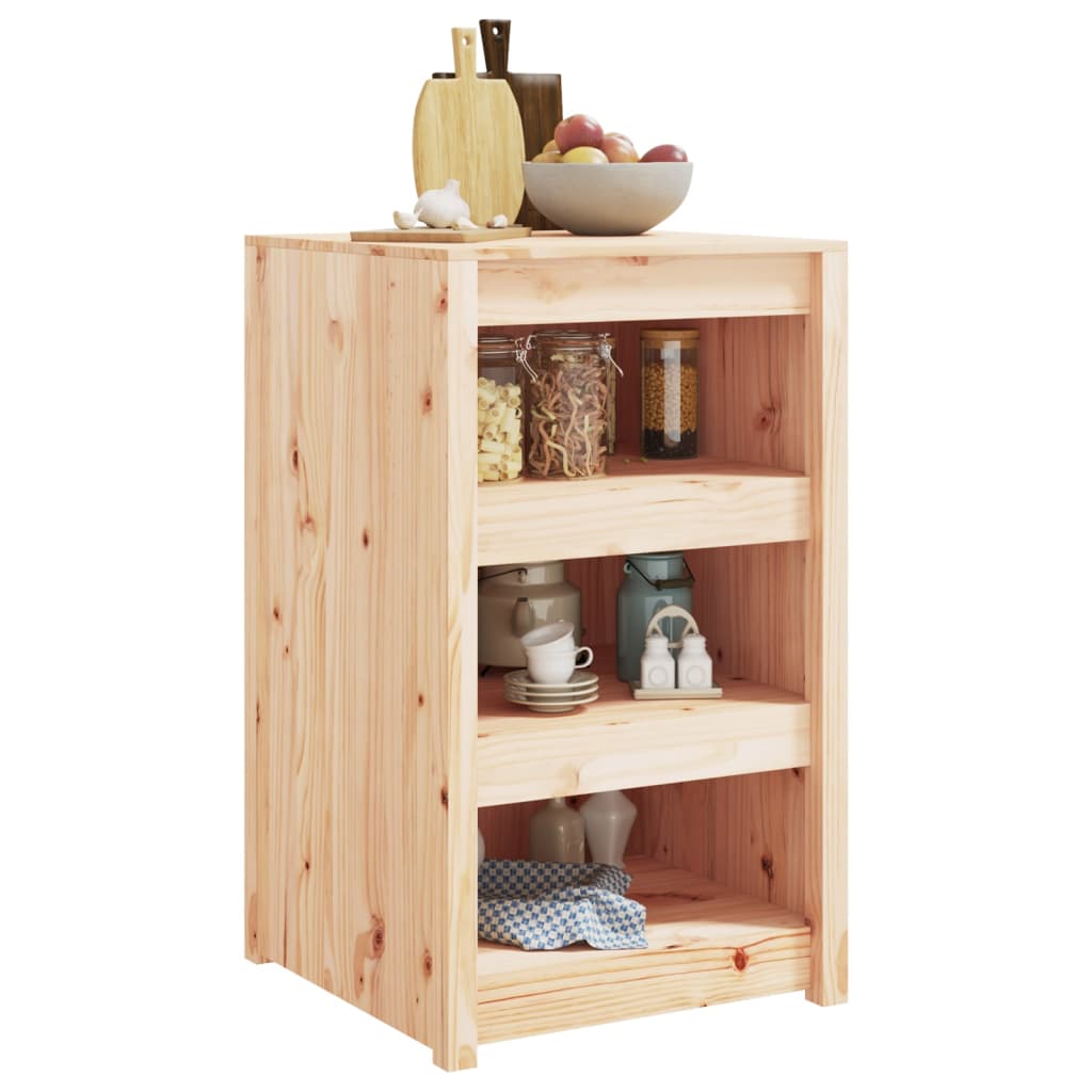 Mueble de cocina de exterior madera maciza de pino 55x55x92 cm