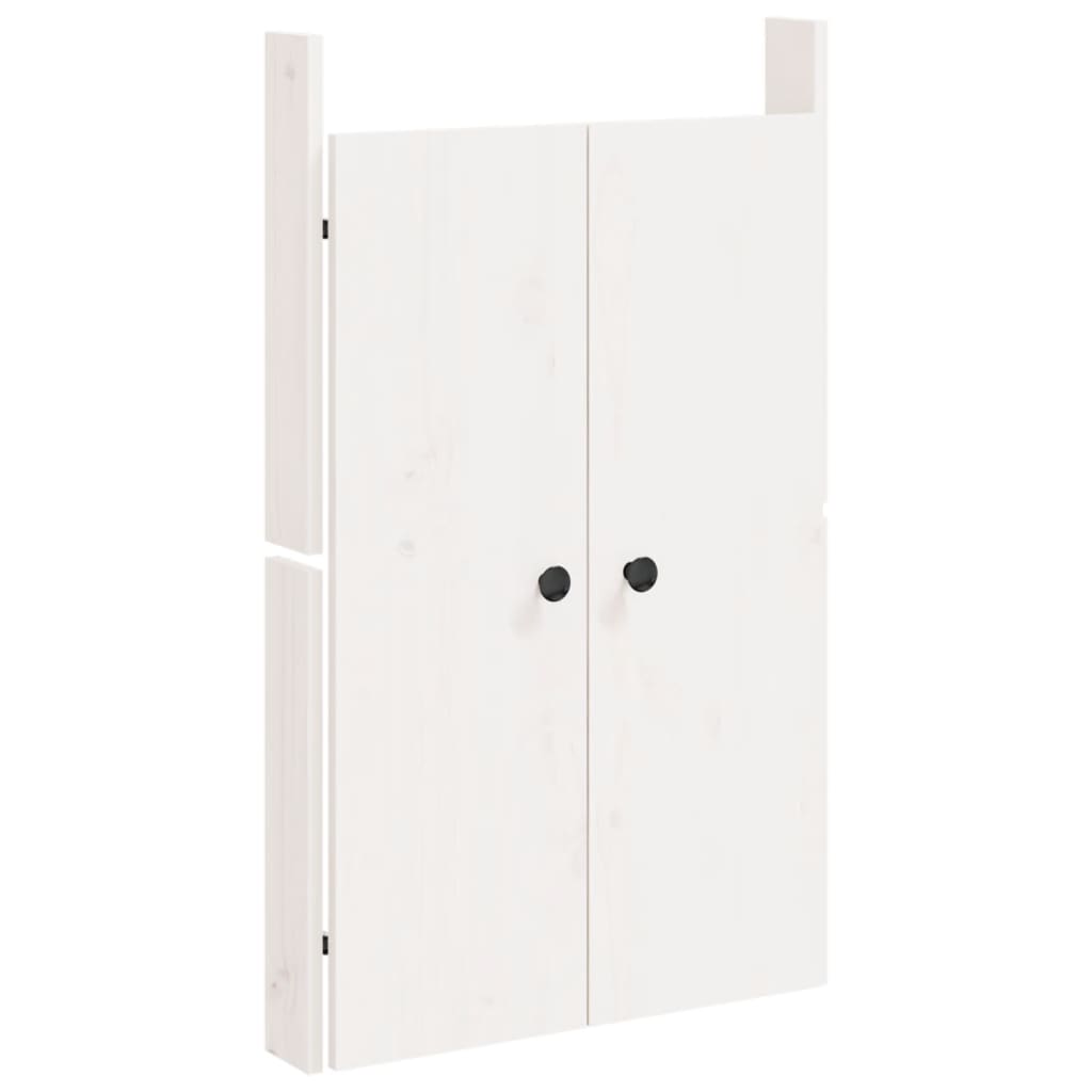 Portas de cozinha ao ar livre 2 unidades pinheiro branco 50x9x82 cm