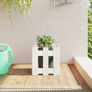 Jardinière clôture design bois de pin blanc massif 30x30x30 cm v3949 Vetonek