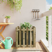 Jardinière clôture design bois de pin imprégné 60x60x60 cm v4120 Vetonek