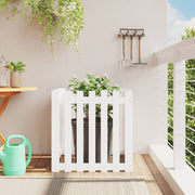 Jardinière clôture design bois de pin blanc massif 70x70x70 cm v4144 Vetonek