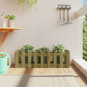 Clôture de jardin surélevée en bois de pin imprégné 100x30x30cm v4274 Vetonek