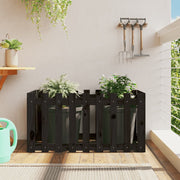 Lit de jardin surélevé avec clôture en bois de pin noir 100x50x50cm v4304 Vetonek